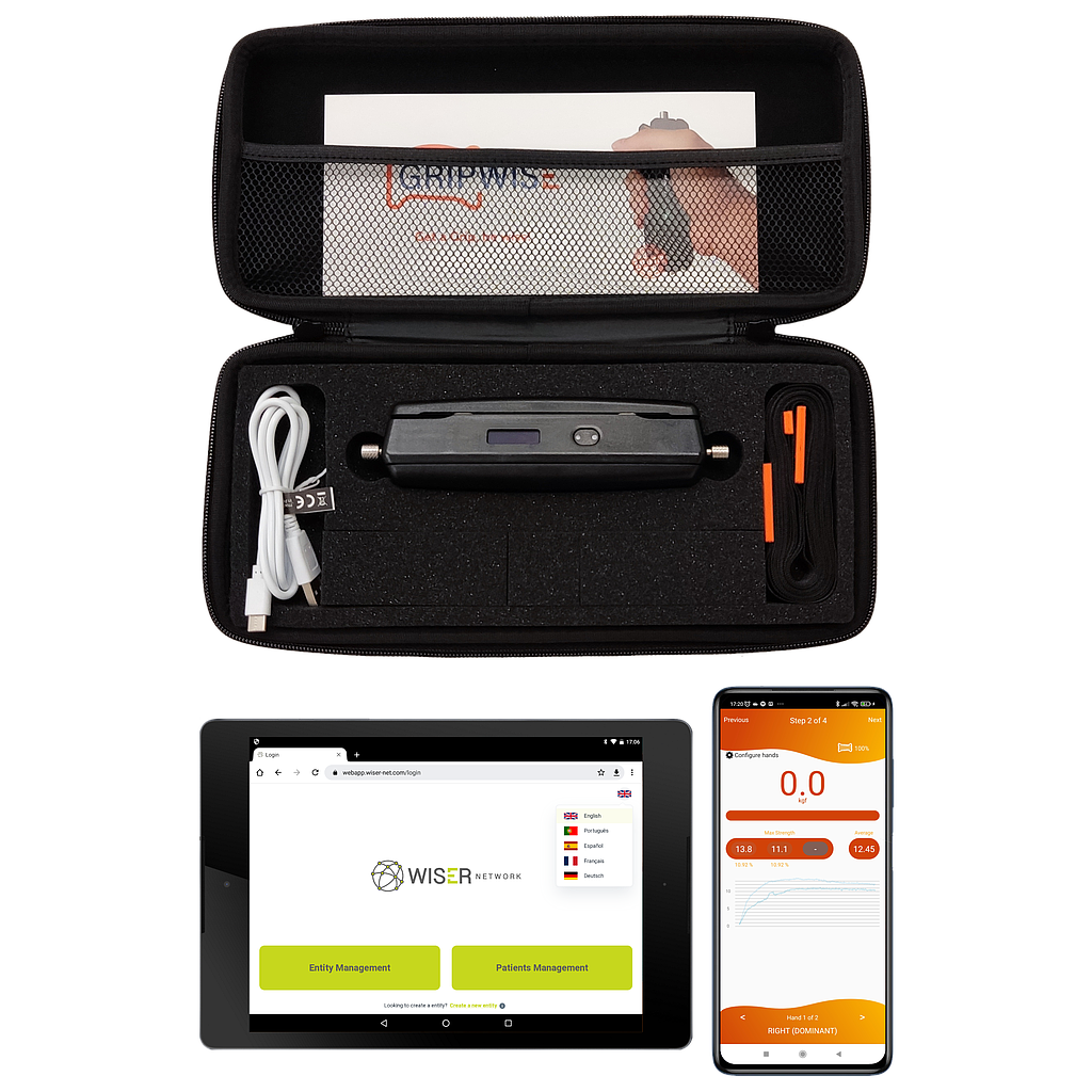 Gripwise Digital Hand Dynamometer with Bluetooth