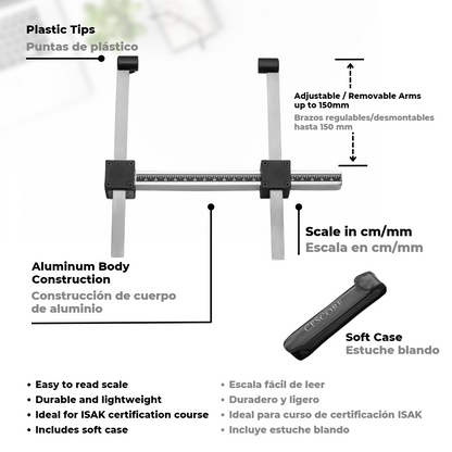 Antropometro Corto Cescorf (Aluminio)