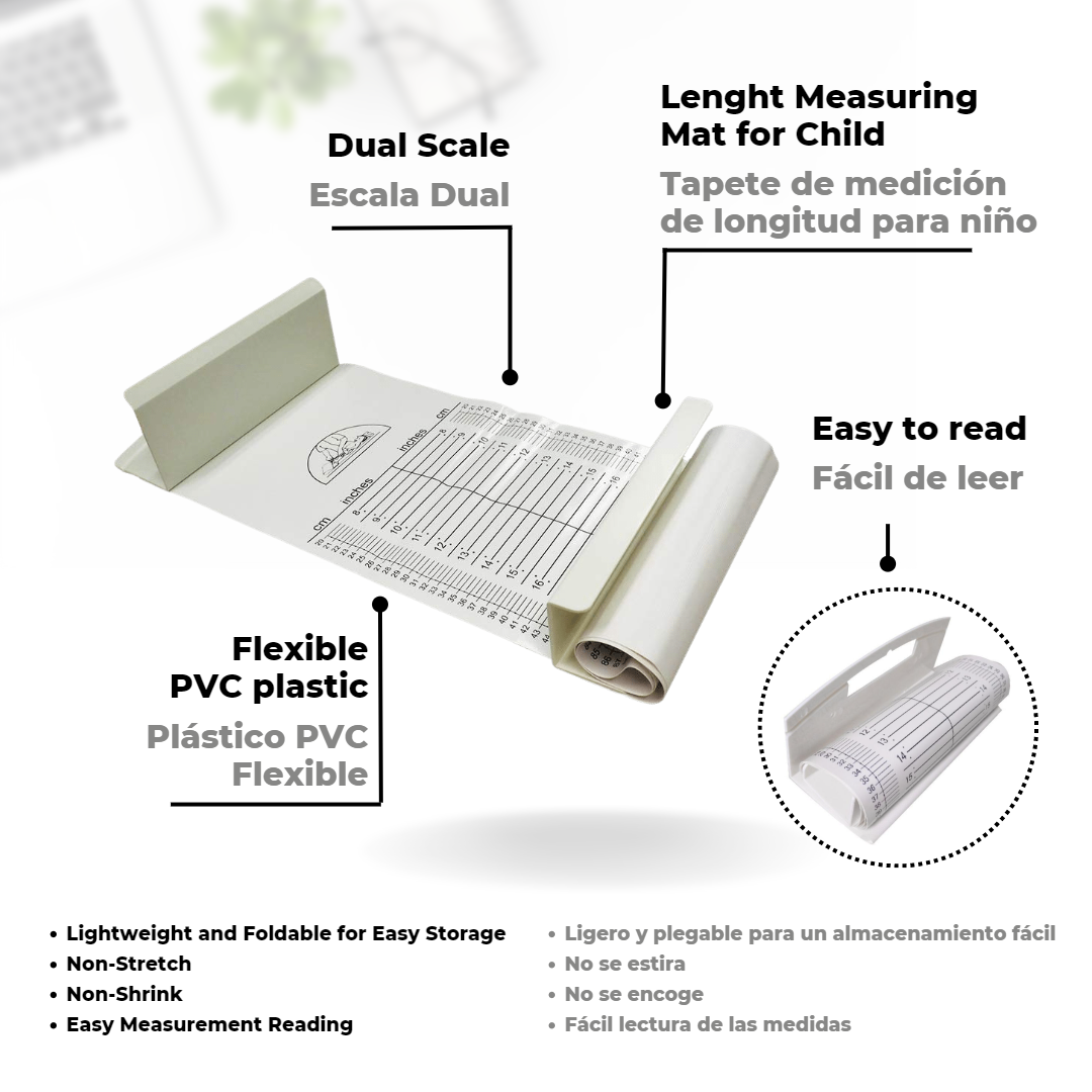 Infántometro de Plástico PVC Flexible 0-100cm